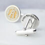 Sterling Silver Initial Cufflinks, thumbnail 5 of 6