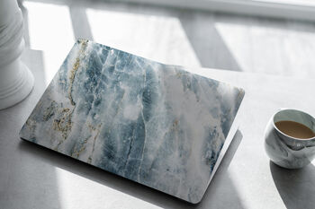 Blue And Gold Marble Mac Book Case, 7 of 8
