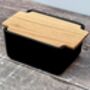 Black Butter Dish With Oak Lid, thumbnail 1 of 3