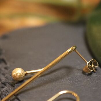 Asymmetrical Long Drop Earrings Irregular Jewellery, 3 of 5