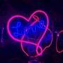 Love Rechargeable Retro Neon Brass Lamp, thumbnail 5 of 5