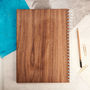 Personalised Gold Botanical Walnut Wedding Guest Book, thumbnail 4 of 4