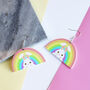 Easter Pastel Rainbow Bunny Earrings, thumbnail 10 of 10