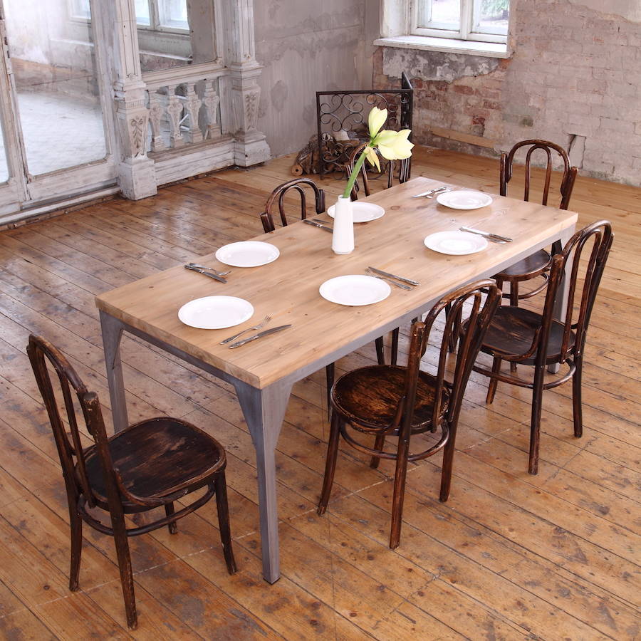 the iron industrial style contemporary dining table by ...
