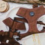Coffee Bean Brown Cord Puppy Dog Harness Xs L, thumbnail 6 of 11