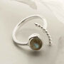 Sterling Silver Gemstone Adjustable Ring, thumbnail 6 of 8