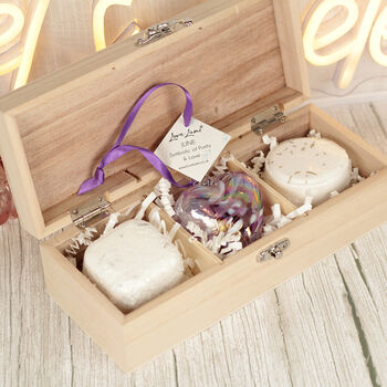 Personalised Birthstone Heart Bath Pamper Gift Set, 6 of 11