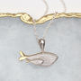 Sterling Silver And Gold Plated Whale And Calf Necklace, thumbnail 2 of 4