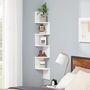 Five Tier Zigzag Floating Corner Wall Shelves, thumbnail 1 of 12