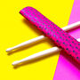 Hot Pink Skull And Crossbones Drum Stick Holder, thumbnail 2 of 6