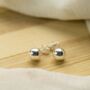Sterling Silver 6mm Round Ball Dot Geometric Studs, thumbnail 1 of 3