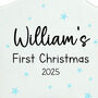 Personalised 1st Christmas Star With Blue Stars Keepsake Baby Gift, thumbnail 3 of 4