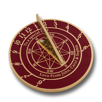 Personalised General Gift Star Sundial Celebration Present, 10 of 12