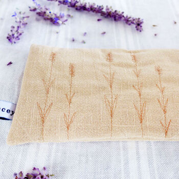 Embroidered Natural Lavender Eye Pillow, 5 of 6