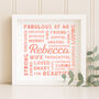 Personalised Word Art Print – Any Occasion, thumbnail 1 of 5