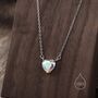 Aurora Ab Cz Heart Pendant Necklace, thumbnail 1 of 12