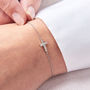 Real Diamond Mini Cross Personalised Bracelet, thumbnail 2 of 5