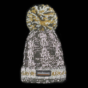 Deep Forest Cable Reflective Super Bobble Hat, 2 of 2