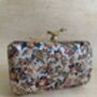 Floral Multicoloured Rectangular Digitally Printed Clutch Bag, thumbnail 1 of 10