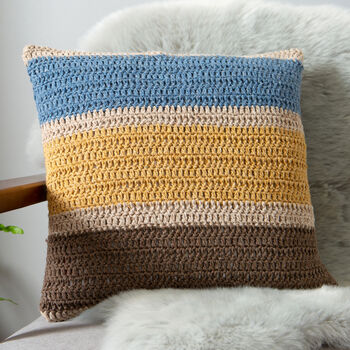 Rainbow Stripe Cushion Crochet Kit, 4 of 12