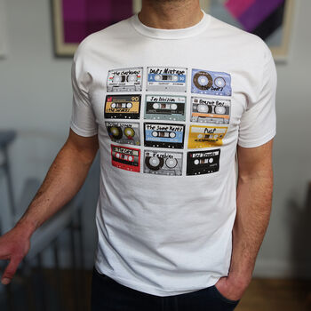 Personalised Cassette Tape Music Selection T Shirt, 2 of 12