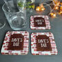 Personalised Home Bar Set Of Four Coasters, thumbnail 5 of 9