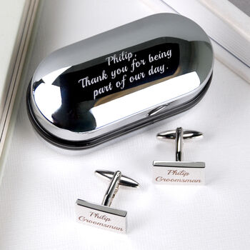 Personalised Cufflinks And Box Set, 4 of 9