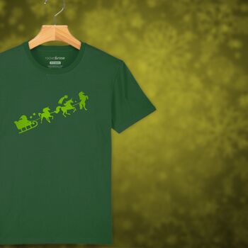 Unicorn Sleigh Kids Christmas T Shirt, 6 of 11