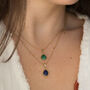 Malachite Drop Necklace 14k Gold Filled And Vermeil, thumbnail 6 of 6