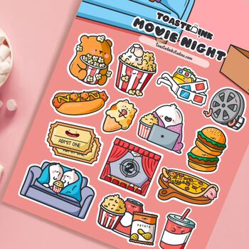 Movie Night Sticker Sheet | Cute Stickers, 4 of 5