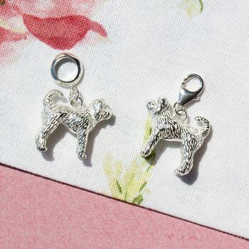 Labradoodle Charm Sterling Silver, 2 of 10