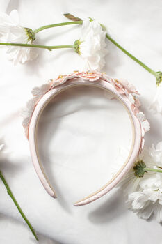 Pink Flower Embellished Headband With Gems, 3 of 6