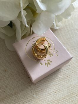18 K Gold Plated Chunky Star Huggie Hoop Earrings, 8 of 8