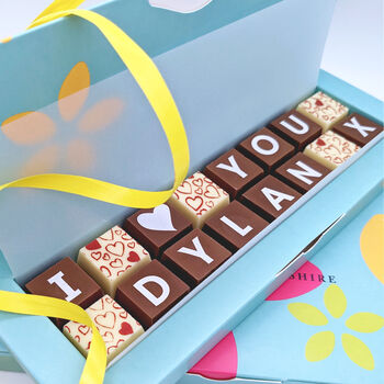 Chocolate Box With 'I Love You' And Name, 4 of 11