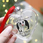 Penguin Mr And Mrs Glass Christmas Bauble, thumbnail 1 of 4