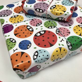 Rainbow Bug Spotty Wrapping Paper, 2 of 7