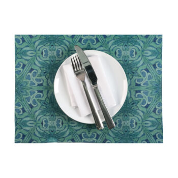 Arts And Crafts Agapanthus Canvas Placemat Set, 3 of 10