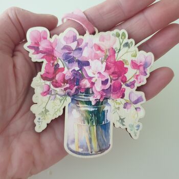 Sweet Pea Wooden Flower Decoration Gift, 4 of 6