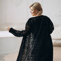 Black Macrame Lace Kimono Cape, thumbnail 2 of 12