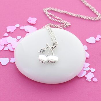 Little Cherry Charm Necklace, 2 of 3