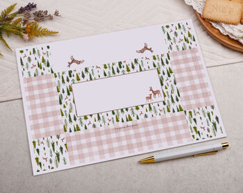 A4 Origami Writing Paper That Folds Into An Envelope With Christmas Reindeer Design, 3 of 5