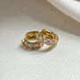 Gold Encrusted Chunky Hoops, thumbnail 2 of 4