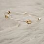 Citrine Sterling Silver Bangle Bracelet, thumbnail 3 of 6