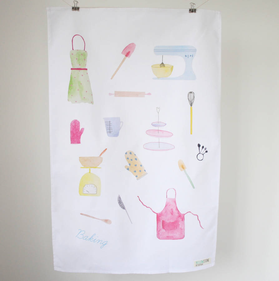 Baking Tea Towel By Yellowstone Art Boutique