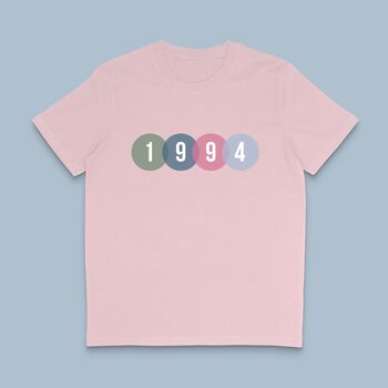 Birth Year Circle T Shirt, 3 of 6