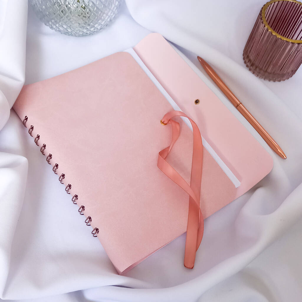 Personalised Vegan Leather Notebook | Blush Pink, 1 of 4