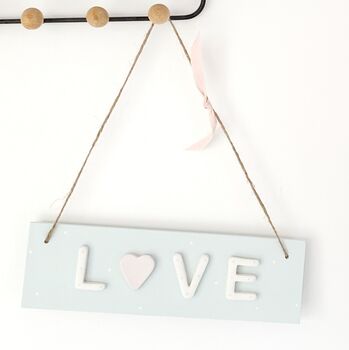 Love Hanging Wooden Sign, Valentines Love Sign, 2 of 2
