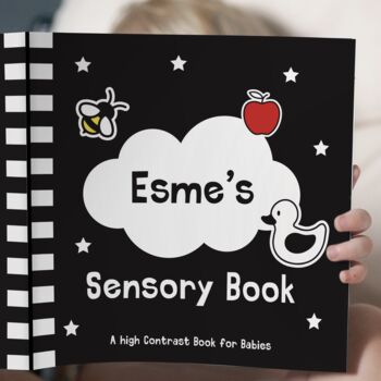 Personalised High Contrast Black And White Baby Book, 5 of 7