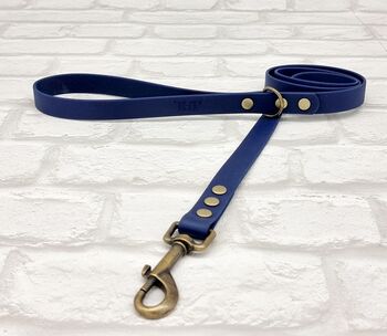 Waterproof Dog Collar And Lead Set Navy, 3 of 3