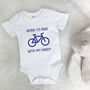 Born To Ride With Daddy Cycling Babygrow, thumbnail 2 of 11